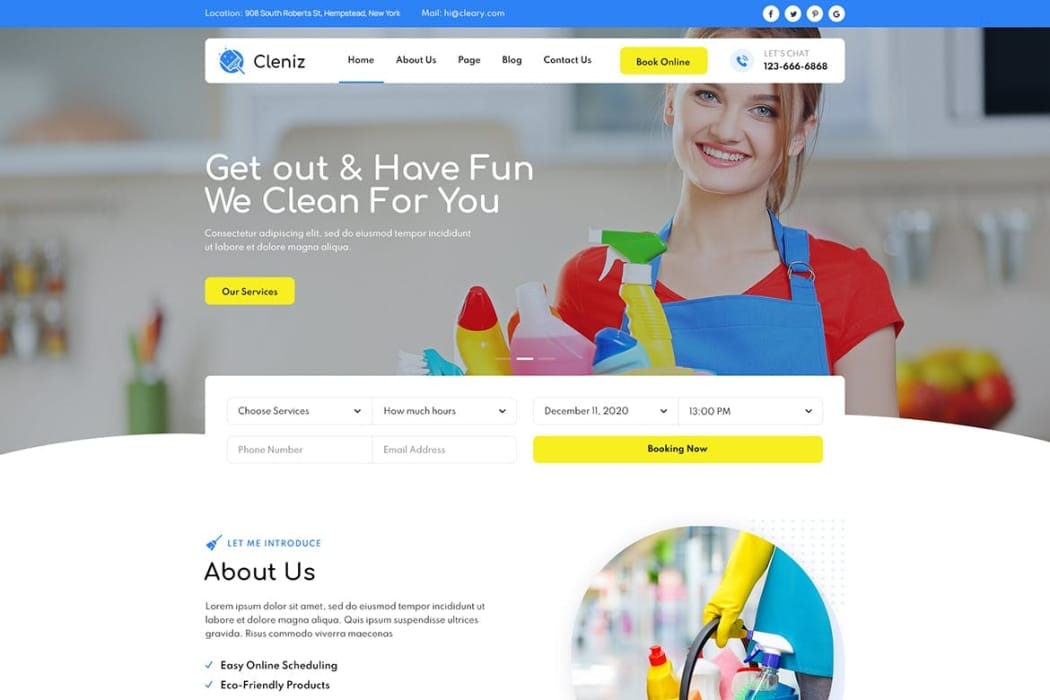 Cleniz – Cleaning Services Elementor Template Kit Cleniz – Cleaning Services Elementor Template Kit