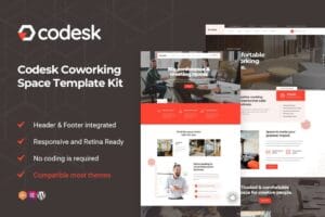 Codesk – Coworking Space Elementor Template Kit