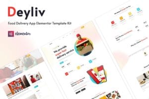 Deyliv – Food Delivery App Elementor Template Kit