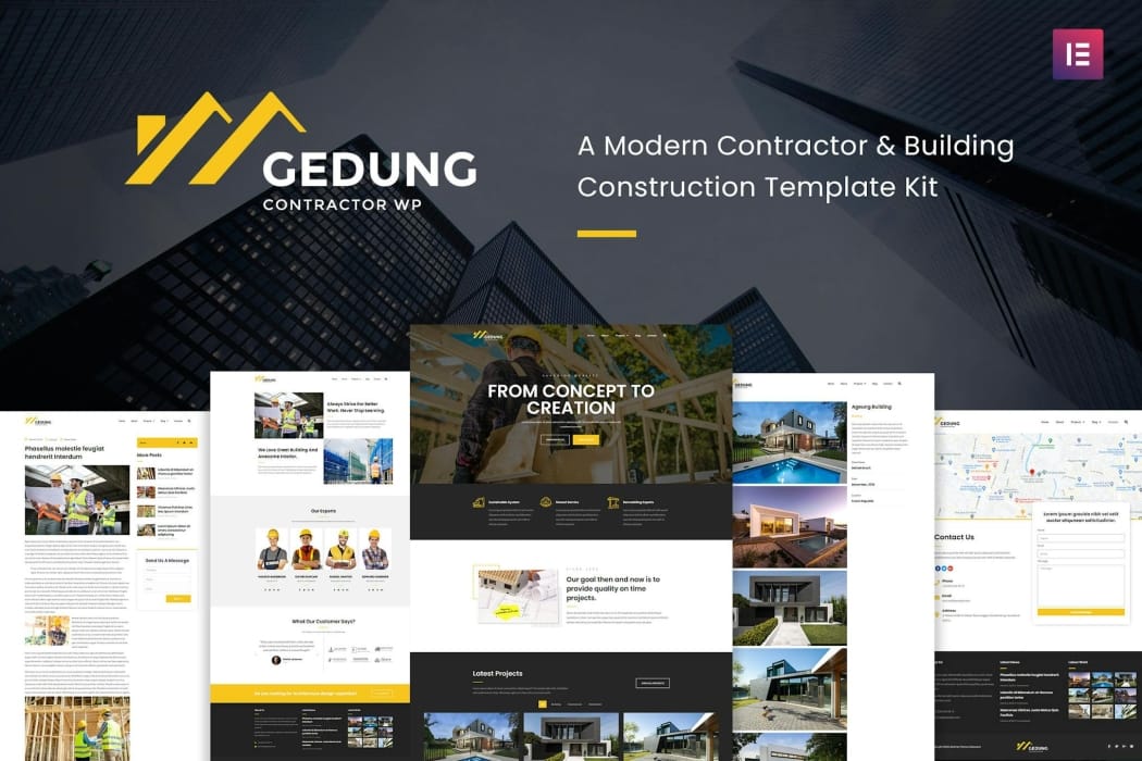 Gedung- Contractor & Building Construction Elementor Template Kit Gedung- Contractor & Building Construction Elementor Template Kit