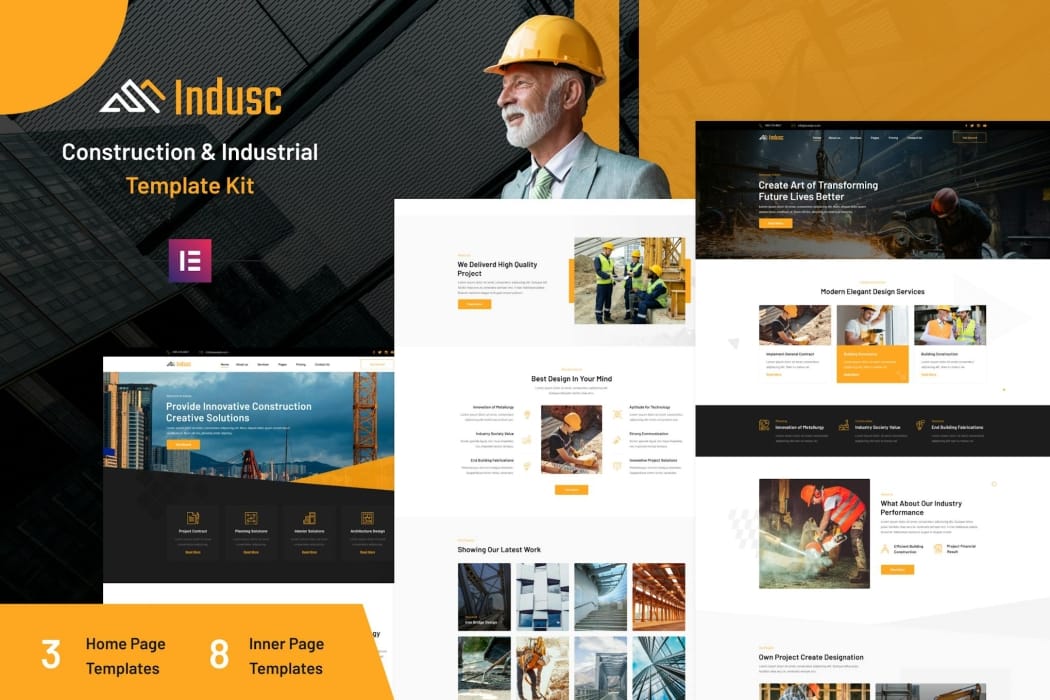Indusc – Construction & Industrial Elementor Template Kit Indusc – Construction & Industrial Elementor Template Kit