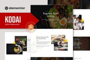 Kodai – Asian Restaurant Elementor Template Kit