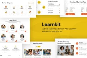 LearnKit – e-Learning Elementor Template Kit