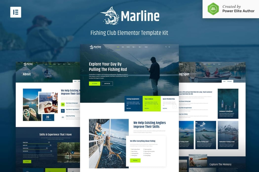 Marline – Fishing & Hunting Club Elementor Template Kit Marline – Fishing & Hunting Club Elementor Template Kit