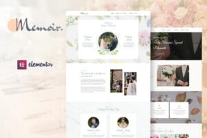 Memoir – Wedding Event & Party Organizer Elementor Template Kit