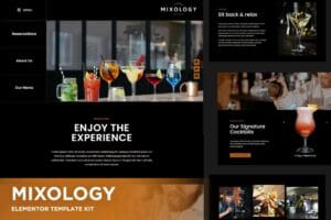 Mixology – Bar & Cocktails Elementor Template Kit