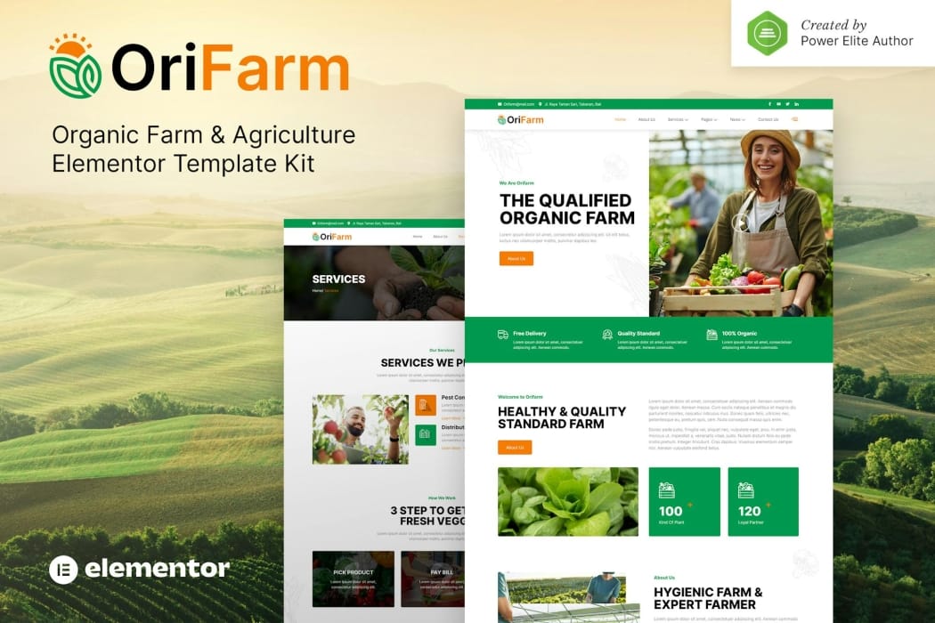 OriFarm – Organic Farm & Agriculture Elementor Template Kit OriFarm – Organic Farm & Agriculture Elementor Template Kit