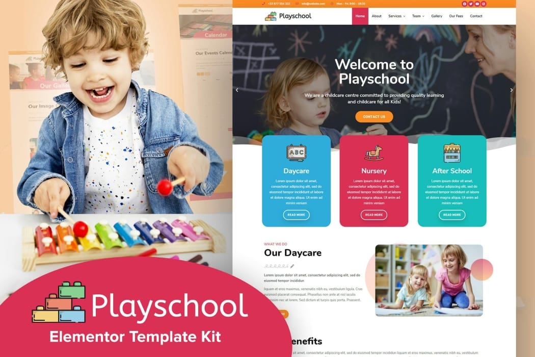 Playschool – Childcare & School Elementor Template Kit Playschool – Childcare & School Elementor Template Kit