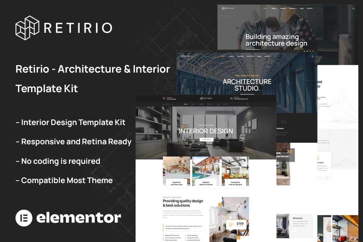 Retirio – Architecture & Interior Template Kit Retirio – Architecture & Interior Template Kit