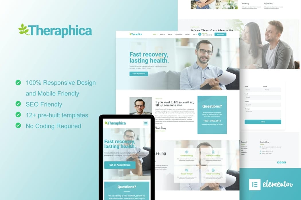 Therapica – Mental Health & Psychologist Elementor Template Kit Therapica – Mental Health & Psychologist Elementor Template Kit