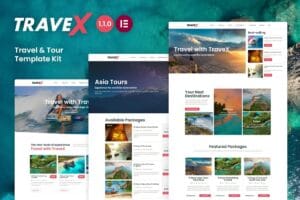 TraveX – Travel & Tour Agency Elementor Template Kit