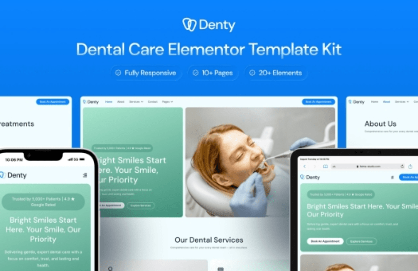 Denty – Dental Care Elementor Template Kit Denty – Dental Care Elementor Template Kit