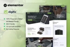 DigiFix – Mobile Phone Repair Elementor Pro Template Kit