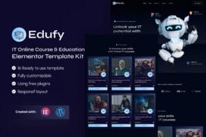 Edufy – IT Online Course & Education Elementor Template Kit