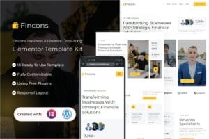 Fincons – Business & Finance Consulting Elementor Template Kit
