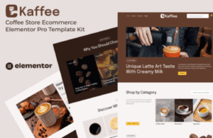 Kaffee – Coffee Store Ecommerce Elementor Pro Template Kit