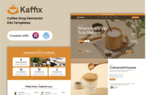Kaffix – Coffee Shop & Cafe Elementor Template Kit