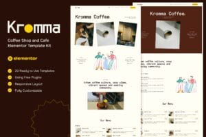 Kromma – Coffee Shop and Cafe Elementor Template Kit