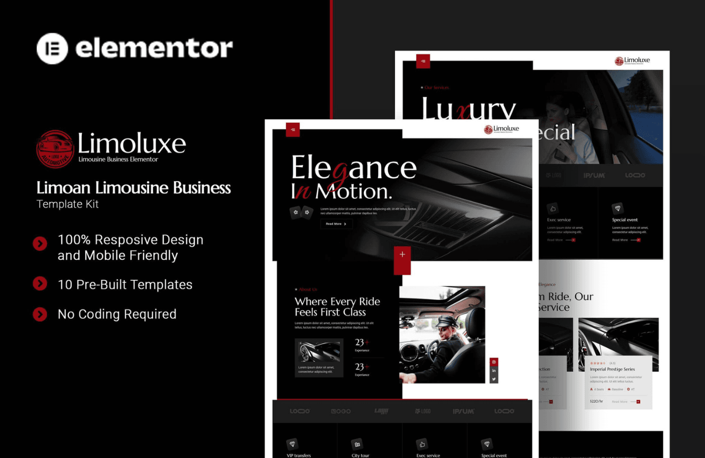 Limoluxe – Limoan Limousine Business Elementor Template Kit Limoluxe – Limoan Limousine Business Elementor Template Kit