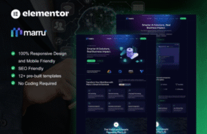 Marru – Saas & AI Services Elementor Pro Template Kit
