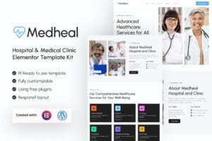 Medheal – Hospital & Medical Clinic Elementor Template Kit