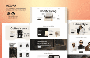 Olzura – Multipurpose Woocommerce Store Elementor Template Kit