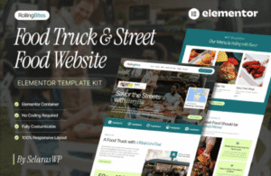 RollingBites – Food Truck & Street Food Elementor Pro Template Kit