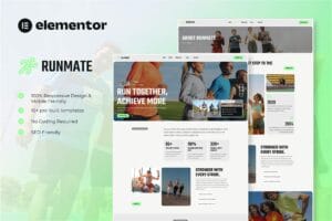 Runmate – Marathon Running Club & Sport Elementor Template Kit