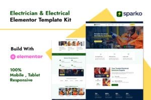 Sparko – Electrician & Electrical Services Elementor Template Kit