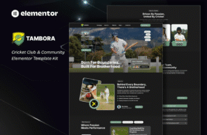 Tambora – Cricket Club & Community Elementor Template Kit
