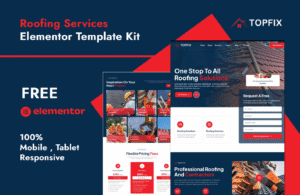 Topfix – Roofing Services Elementor Template Kit