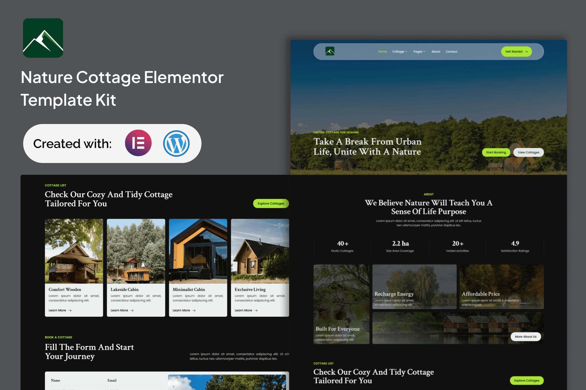 Veridian – Nature Cottage Elementor Template Kit Veridian – Nature Cottage Elementor Template Kit