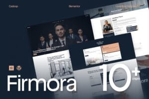 Firmora – Modern Professional Law Firm & Attorney Elementor Template Kit