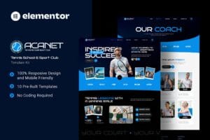 Acanet – Tennis School & Sport Club Elementor Template Kit