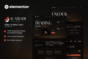 Acatrade – Online Trading Course Elementor Template Kit