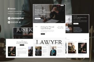 Advoca – Lawyer & Attorney Service Elementor Template Kit