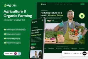 Agrolia – Agriculture & Organic Farming Elementor Template Kit