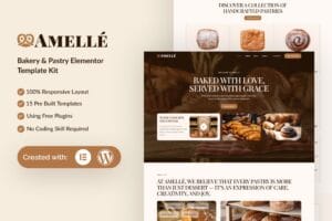 Amelle – Bakery & Pastry Elementor Template Kit