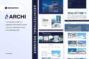 Archi – Senior Architectural Designer Elementor Template Kit