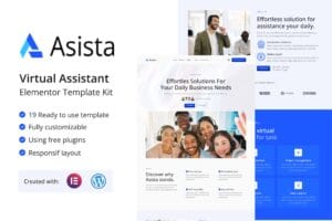 Asista – Virtual Assistant Elementor Template Kit