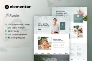 Aurele – Spa & Healing Treatments Elementor Pro Template Kit