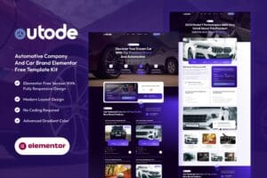 Autode – Automotive Company And Car Brand Elementor Template Kit