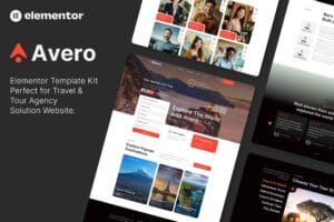 Avero – Travel & Tour Agency Elementor Template Kits