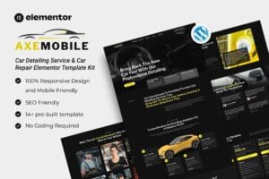 Axemobile – Car Detailing Service & Car Repair Elementor Template Kit