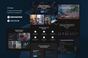 Axion – AI Agency & Technology Elementor Template Kit
