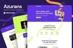 Azurans – Insurance Company Elementor Template Kit