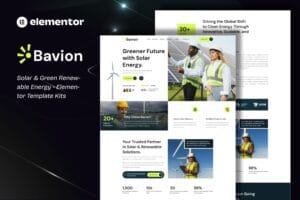 Bavion – Solar & Renewable Energy Elementor Template Kit