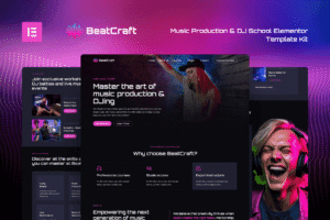 Beatcraft – Music Production & DJ School Elementor Template Kit