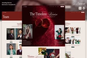 Belle Amour – Modern Elegant Wedding Planner Elementor Template Kit