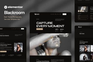 Blackroom – Dark Theme Photography Elementor Template Kit
